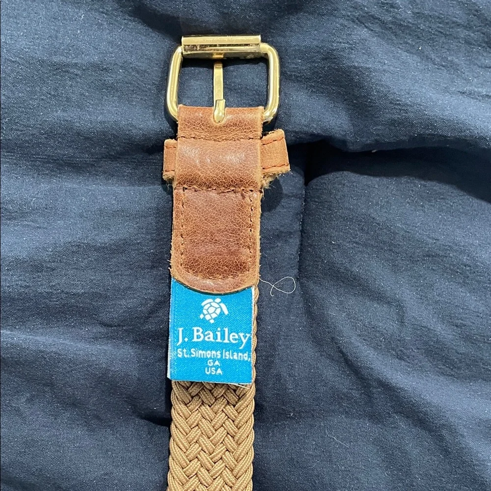 Stylish Tan Braided Kids Belt